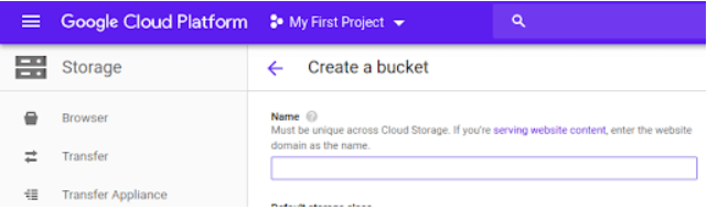 Creating Bucket in GCP